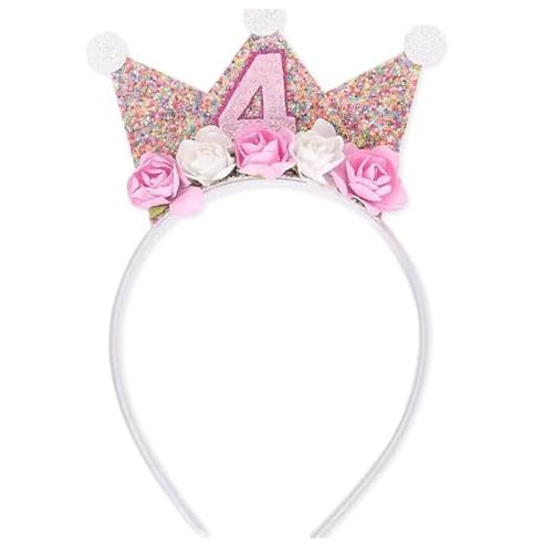 filheraze 4 Jahr Geburtstagskrone, Crown 4 Jahr Geburtstag Krone Stirnband mit Rose Blumen, Krone Geburtstag 4 Jahre Mädchen, Krone Mädchen 4 Jahre, Geburtstagskrone filheraze 4 Jahr Geburtstagskrone, Crown 4 Jahr Geburtstag Krone Stirnband mit Rose Blumen, Krone Geburtstag 4 Jahre Mädchen, Krone Mädchen 4 Jahre, Geburtstagskrone von filheraze