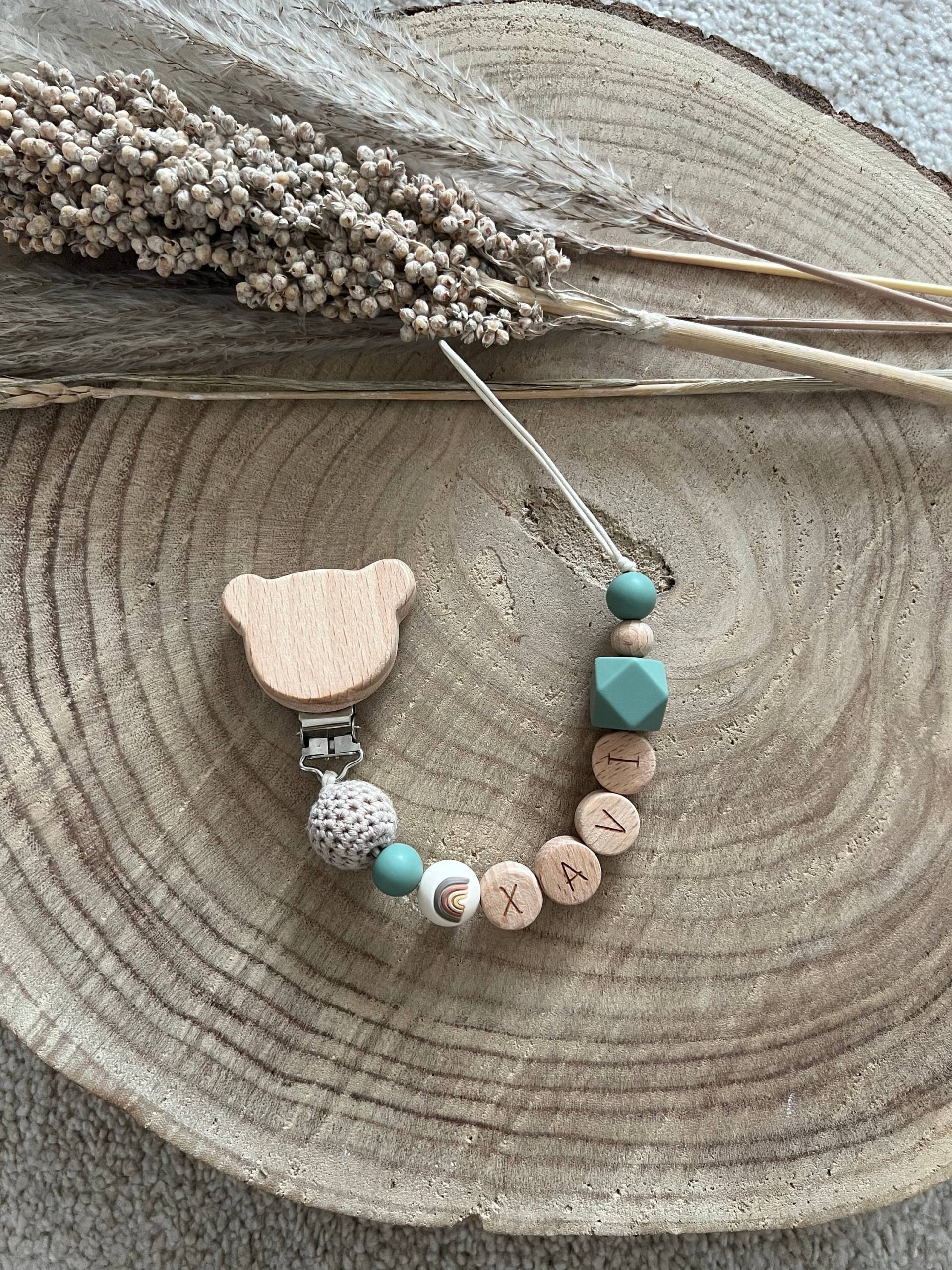 Schnullerkette Baby Perlenkette Schnuller Kette Accessoires Spielzeug Schnullerkette Baby Perlenkette Schnuller Kette Accessoires Spielzeug von filoubabys