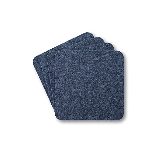 Filzbrand Filz Untersetzer eckig für Gläser 4er Set, 9x9 cm, 5mm stark, Glasuntersetzer in anthrazit, Deko Getränkeuntersetzer, Designfilz aus 100% Wolle – Made in Germany Filzbrand Filz Untersetzer eckig für Gläser 4er Set, 9x9 cm, 5mm stark, Glasuntersetzer in anthrazit, Deko Getränkeuntersetzer, Designfilz aus 100% Wolle – Made in Germany von filzbrand