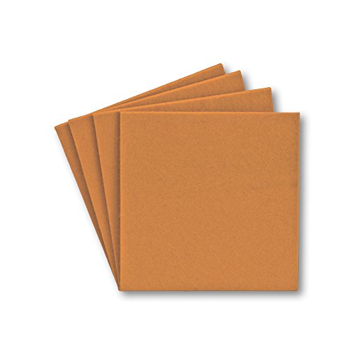 filzbrand Filz Untersetzer eckig für Gläser 4er Set, 11x11 cm, Glasuntersetzer in Pastell orange, 3mm stark, Deko Getränkeuntersetzer, Designfilz aus 100% Wolle – Made in Germany filzbrand Filz Untersetzer eckig für Gläser 4er Set, 11x11 cm, Glasuntersetzer in Pastell orange, 3mm stark, Deko Getränkeuntersetzer, Designfilz aus 100% Wolle – Made in Germany von filzbrand