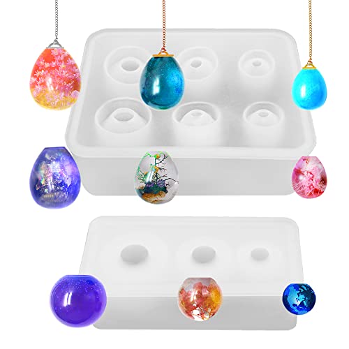 2 Stück Kugel-Silikonharz-Formen, findTop Eierkugel, Epoxidharz-Formen, Universum-Spheroid-Formen, Anhänger-Gießformen für Harzhandwerk, DIY-Schmuckherstellung 2 Stück Kugel-Silikonharz-Formen, findTop Eierkugel, Epoxidharz-Formen, Universum-Spheroid-Formen, Anhänger-Gießformen für Harzhandwerk, DIY-Schmuckherstellung von findTop
