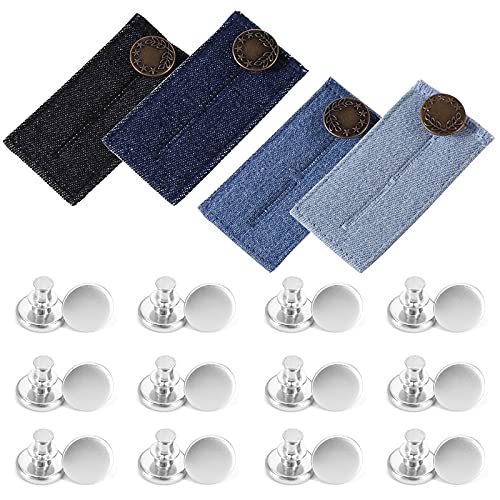 Set mit 16 Bundverlängerungen und Ersatz-Jeansknöpfen, verstellbare Hosen-Knopfverlängerungen und kein Nähen, Sofortknopf, abnehmbare Jeansknopfstifte Set mit 16 Bundverlängerungen und Ersatz-Jeansknöpfen, verstellbare Hosen-Knopfverlängerungen und kein Nähen, Sofortknopf, abnehmbare Jeansknopfstifte von findTop