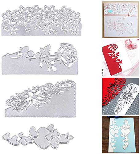 Schablonen Rose Herz Umschlag Schneiden Stanzmaschine Stanzschablone Scrapbooking Prägeschablonen Stanzen Stanzformen Zubehör für 3D Karten Karten Fotoalben Papier Karten Sammelalbum von RunFar shop