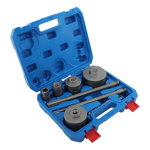 findmall Lochsägen-Set für Mauerwerk, Beton, 30, 40, 65, 80, 100 mm, 300 mm, SDS Plus und Max-Bitschaft für Diamantbohrkrone für Ziegel, Zement, Steinwandbohrung, 9-teilig findmall Lochsägen-Set für Mauerwerk, Beton, 30, 40, 65, 80, 100 mm, 300 mm, SDS Plus und Max-Bitschaft für Diamantbohrkrone für Ziegel, Zement, Steinwandbohrung, 9-teilig von findmall