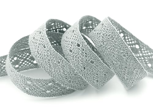 1 m x 15 mm Spitzenband FLORENCE Grau Spitze METERWARE Häkelband 100% Baumwolle Natur Dekoband gehäkelt Spitzenborte abbaubar umweltfreundlich zum Nähen und Dekorieren 1 m x 15 mm Spitzenband FLORENCE Grau Spitze METERWARE Häkelband 100% Baumwolle Natur Dekoband gehäkelt Spitzenborte abbaubar umweltfreundlich zum Nähen und Dekorieren von finemark