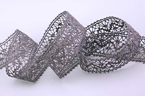 1 m x 38 mm Spitzenband EMMA ANTHRAZIT Dunkelgrau Meterware Spitze Häkelband Baumwollmischung Natur Optik Dekoband gehäkelt Spitzenborte 1 m x 38 mm Spitzenband EMMA ANTHRAZIT Dunkelgrau Meterware Spitze Häkelband Baumwollmischung Natur Optik Dekoband gehäkelt Spitzenborte von finemark