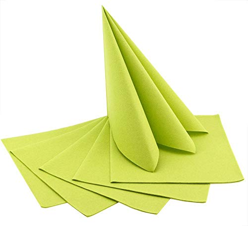 12 Stück Servietten HELLGRÜN 40 x 40 cm stoffähnlich Kiwigrün zum falten Hochzeit Geburtstag Dinner 12 Stück Servietten HELLGRÜN 40 x 40 cm stoffähnlich Kiwigrün zum falten Hochzeit Geburtstag Dinner von finemark
