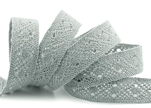15 m x 15 mm Spitzenband FLORENCE Grau Hellgrau Spitze Häkelband 100% Baumwolle Natur Dekoband gehäkelt Spitzenborte abbaubar umweltfreundlich zum Nähen und Dekorieren 15 m x 15 mm Spitzenband FLORENCE Grau Hellgrau Spitze Häkelband 100% Baumwolle Natur Dekoband gehäkelt Spitzenborte abbaubar umweltfreundlich zum Nähen und Dekorieren von finemark