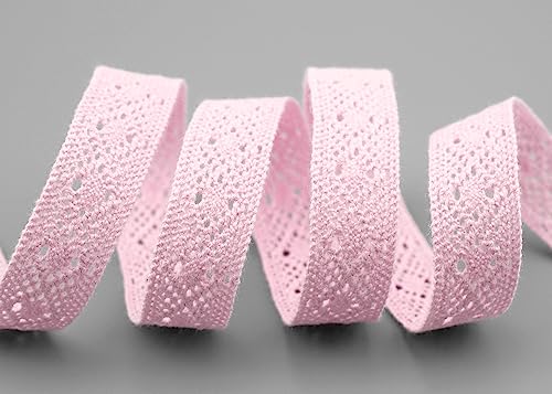 15 m x 15 mm Spitzenband FLORENCE Hellrosa Rosa Spitze Häkelband 100% Baumwolle Natur Dekoband gehäkelt Spitzenborte abbaubar umweltfreundlich zum Nähen und Dekorieren 15 m x 15 mm Spitzenband FLORENCE Hellrosa Rosa Spitze Häkelband 100% Baumwolle Natur Dekoband gehäkelt Spitzenborte abbaubar umweltfreundlich zum Nähen und Dekorieren von finemark