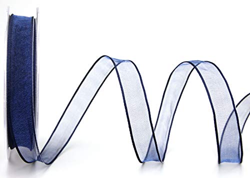 20 m x 15 mm Dekoband CHIFFON DUNKELBLAU Blau Geschenkband Schleifenband transparent Organza mit formstabilen Kanten Premium Qualität Hochzeit Geburtstag Chiffonband einfarbig 20 m x 15 mm Dekoband CHIFFON DUNKELBLAU Blau Geschenkband Schleifenband transparent Organza mit formstabilen Kanten Premium Qualität Hochzeit Geburtstag Chiffonband einfarbig von finemark