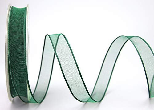 20 m x 15 mm Dekoband CHIFFON DUNKELGRÜN Tannengrün Grün Geschenkband Schleifenband transparent Organza mit formstabilen Kanten Weihnachten Band Geburtstag Chiffonband 20 m x 15 mm Dekoband CHIFFON DUNKELGRÜN Tannengrün Grün Geschenkband Schleifenband transparent Organza mit formstabilen Kanten Weihnachten Band Geburtstag Chiffonband von finemark