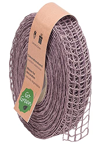 20 m x 25 mm Gitterband aus Leinen Flieder Lavendel 100% biologisch abbaubar umweltfreundlich Dekoband natürliches Leinenband Netzband Geschenkband Tischdeko Winter Sommer Dekoration 20 m x 25 mm Gitterband aus Leinen Flieder Lavendel 100% biologisch abbaubar umweltfreundlich Dekoband natürliches Leinenband Netzband Geschenkband Tischdeko Winter Sommer Dekoration von finemark