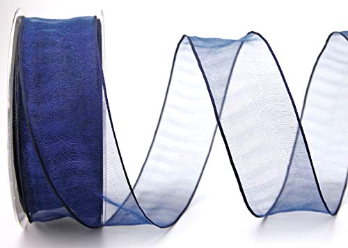 20 m x 40 mm Dekoband CHIFFON DUNKELBLAU Blau Geschenkband Schleifenband transparent Organza mit formstabilen Kanten Premium Qualität Hochzeit Geburtstag Chiffonband einfarbig 20 m x 40 mm Dekoband CHIFFON DUNKELBLAU Blau Geschenkband Schleifenband transparent Organza mit formstabilen Kanten Premium Qualität Hochzeit Geburtstag Chiffonband einfarbig von finemark
