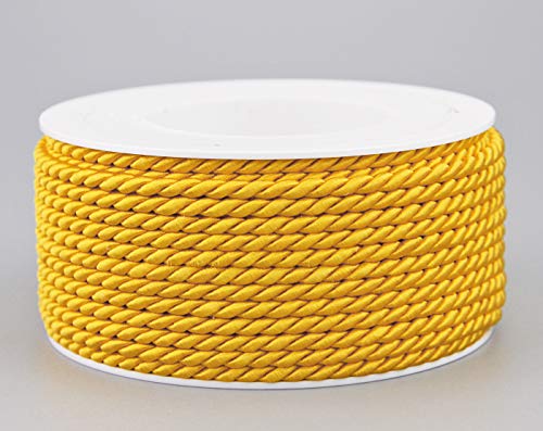 25 m x 4 mm Kordel GELB Rolle Deko Drehkordel mit Glanz Schnur gedreht Kordelband ohne Draht zum Dekorieren Basteln Annähen Dekokordel 25 m x 4 mm Kordel GELB Rolle Deko Drehkordel mit Glanz Schnur gedreht Kordelband ohne Draht zum Dekorieren Basteln Annähen Dekokordel von finemark