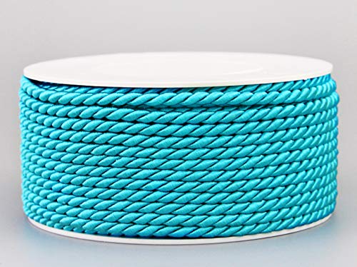 25 m x 4 mm Kordel TÜRKIS Rolle Deko Drehkordel mit Glanz Schnur gedreht Kordelband ohne Draht zum Dekorieren Basteln Annähen Dekokordel 25 m x 4 mm Kordel TÜRKIS Rolle Deko Drehkordel mit Glanz Schnur gedreht Kordelband ohne Draht zum Dekorieren Basteln Annähen Dekokordel von finemark