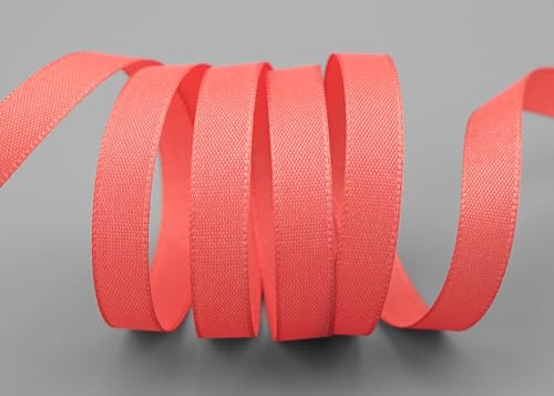 finemark 3 m x 10 mm STOFFBAND Matt ohne Draht TERRAKOTTA Koralle 508 Rosa Dekoband mit Webkante Geschenkband Stoffband Tischdeko Hochzeit Ostern Schleifenband Visco Taftband TAFT von finemark
