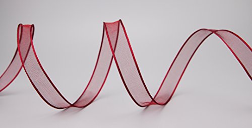 finemark 3 m x 15 mm Dekoband Chiffon Bordeaux Geschenkband Schleifenband transparent Organza mit formstabilen Kanten Premium Qualität Hochzeit Geburtstag Chiffonband einfarbig finemark 3 m x 15 mm Dekoband Chiffon Bordeaux Geschenkband Schleifenband transparent Organza mit formstabilen Kanten Premium Qualität Hochzeit Geburtstag Chiffonband einfarbig von finemark