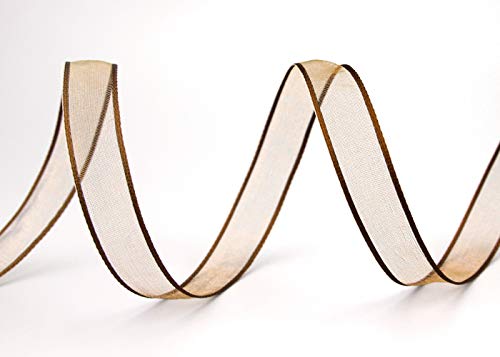 finemark 3 m x 15 mm Dekoband Chiffon BRAUN Geschenkband Schleifenband transparent Organza mit formstabilen Kanten Premium Qualität Hochzeit Geburtstag Chiffonband einfarbig finemark 3 m x 15 mm Dekoband Chiffon BRAUN Geschenkband Schleifenband transparent Organza mit formstabilen Kanten Premium Qualität Hochzeit Geburtstag Chiffonband einfarbig von finemark