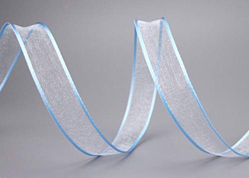 3 m x 15 mm Dekoband CHIFFON HELLBLAU Geschenkband Schleifenband transparent Organza mit formstabilen Kanten Premium Qualität Hochzeit Geburtstag Chiffonband einfarbig 3 m x 15 mm Dekoband CHIFFON HELLBLAU Geschenkband Schleifenband transparent Organza mit formstabilen Kanten Premium Qualität Hochzeit Geburtstag Chiffonband einfarbig von finemark