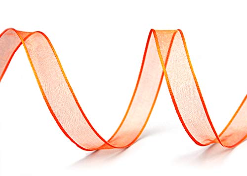 finemark 3 m x 15 mm Dekoband Chiffon ORANGE Geschenkband Schleifenband transparent Organza mit formstabilen Kanten Premium Qualität Hochzeit Geburtstag Chiffonband einfarbig finemark 3 m x 15 mm Dekoband Chiffon ORANGE Geschenkband Schleifenband transparent Organza mit formstabilen Kanten Premium Qualität Hochzeit Geburtstag Chiffonband einfarbig von finemark