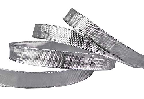 3 m x 15 mm Dekoband GLOSSY SILBER Glanzband metallic Schleifenband mit Draht glänzend Geschenkband Weihnachten Drahtkantenband 3 m x 15 mm Dekoband GLOSSY SILBER Glanzband metallic Schleifenband mit Draht glänzend Geschenkband Weihnachten Drahtkantenband von finemark