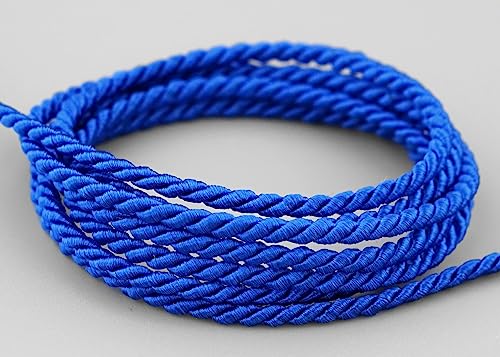 3 m x 2 mm Kordel BLAU Deko Royalblau Drehkordel mit Glanz Seidenkordel Schnur gedreht Kordelband ohne Draht zum Dekorieren Basteln Annähen Dekokordel 3 m x 2 mm Kordel BLAU Deko Royalblau Drehkordel mit Glanz Seidenkordel Schnur gedreht Kordelband ohne Draht zum Dekorieren Basteln Annähen Dekokordel von finemark