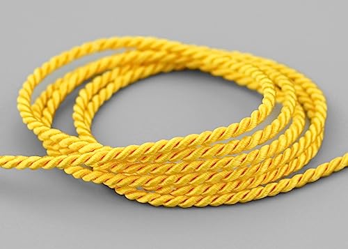 3 m x 2 mm Kordel GELB Deko Drehkordel mit Glanz Schnur Seidenkordel gedreht Kordelband ohne Draht zum Dekorieren Basteln Annähen Dekokordel 3 m x 2 mm Kordel GELB Deko Drehkordel mit Glanz Schnur Seidenkordel gedreht Kordelband ohne Draht zum Dekorieren Basteln Annähen Dekokordel von finemark
