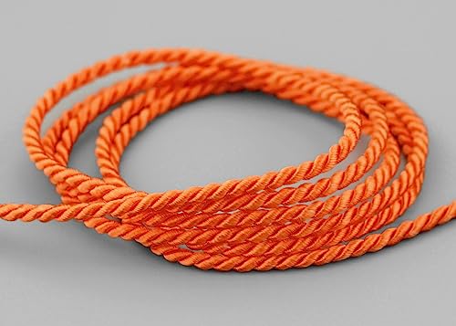 3 m x 2 mm Kordel ORANGE Deko Drehkordel mit Glanz Schnur gedreht Seidenkordel schmal Kordelband ohne Draht zum Dekorieren Basteln Annähen Dekokordel 3 m x 2 mm Kordel ORANGE Deko Drehkordel mit Glanz Schnur gedreht Seidenkordel schmal Kordelband ohne Draht zum Dekorieren Basteln Annähen Dekokordel von finemark