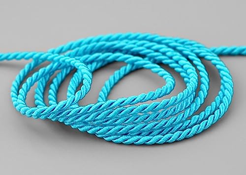 3 m x 2 mm Kordel TÜRKIS Deko Drehkordel mit Glanz Schnur Seidenkordel Türkisblau gedreht Kordelband ohne Draht zum Dekorieren Basteln Annähen Dekokordel 3 m x 2 mm Kordel TÜRKIS Deko Drehkordel mit Glanz Schnur Seidenkordel Türkisblau gedreht Kordelband ohne Draht zum Dekorieren Basteln Annähen Dekokordel von finemark