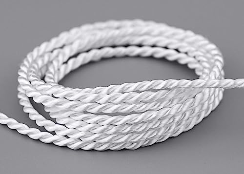 3 m x 2 mm Kordel WEISS Deko Drehkordel mit Glanz Schnur Seidenkordel gedreht Kordelband ohne Draht zum Dekorieren Basteln Annähen Dekokordel 3 m x 2 mm Kordel WEISS Deko Drehkordel mit Glanz Schnur Seidenkordel gedreht Kordelband ohne Draht zum Dekorieren Basteln Annähen Dekokordel von finemark