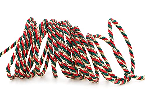 3 m x 3 mm Kordel ROT GRÜN Gold Drehkordel Glitzerkordel dreifarbig Schnur Lurexkordel Weihnachtskordel Geschenkkordel glänzend zum dekorieren verpacken Kordelband für Advent Weihnachten 3 m x 3 mm Kordel ROT GRÜN Gold Drehkordel Glitzerkordel dreifarbig Schnur Lurexkordel Weihnachtskordel Geschenkkordel glänzend zum dekorieren verpacken Kordelband für Advent Weihnachten von finemark