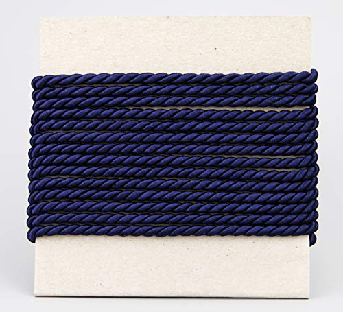 3 m x 4 mm Kordel DUNKELBLAU Deko Drehkordel mit Glanz Schnur Blau gedreht Kordelband ohne Draht zum Dekorieren Basteln Annähen Dekokordel 3 m x 4 mm Kordel DUNKELBLAU Deko Drehkordel mit Glanz Schnur Blau gedreht Kordelband ohne Draht zum Dekorieren Basteln Annähen Dekokordel von finemark