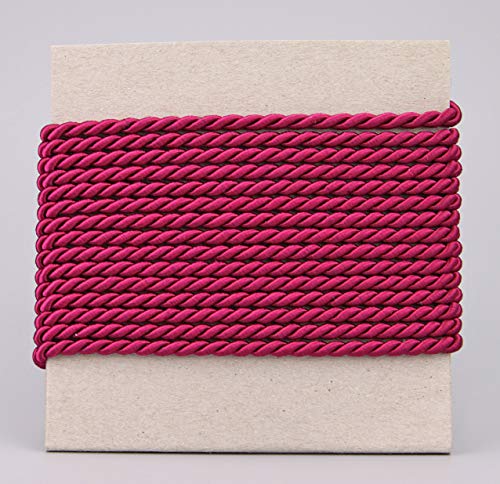 3 m x 4 mm Kordel FUCHSIA Deko Drehkordel mit Glanz Schnur gedreht Kordelband ohne Draht zum Dekorieren Basteln Annähen Dekokordel 3 m x 4 mm Kordel FUCHSIA Deko Drehkordel mit Glanz Schnur gedreht Kordelband ohne Draht zum Dekorieren Basteln Annähen Dekokordel von finemark