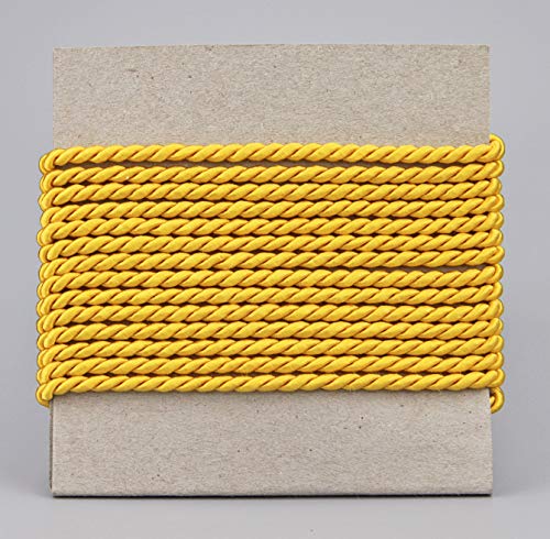 3 m x 4 mm Kordel GELB Deko Drehkordel mit Glanz Schnur gedreht Kordelband ohne Draht zum Dekorieren Basteln Annähen Dekokordel 3 m x 4 mm Kordel GELB Deko Drehkordel mit Glanz Schnur gedreht Kordelband ohne Draht zum Dekorieren Basteln Annähen Dekokordel von finemark