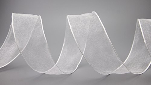 finemark 3 m x 40 mm Dekoband Chiffon Weiss Geschenkband Schleifenband transparent Organza mit formstabilen Kanten Premium Qualität Hochzeit Geburtstag Chiffonband einfarbig finemark 3 m x 40 mm Dekoband Chiffon Weiss Geschenkband Schleifenband transparent Organza mit formstabilen Kanten Premium Qualität Hochzeit Geburtstag Chiffonband einfarbig von finemark