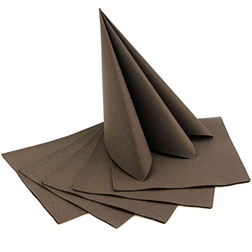 50 Stück Servietten BRAUN 40 x 40 cm stoffähnlich zum falten Dunkelbraun Hochzeit Herbst Deko Geburtstag Dinner 100% biologisch abbaubar 50 Stück Servietten BRAUN 40 x 40 cm stoffähnlich zum falten Dunkelbraun Hochzeit Herbst Deko Geburtstag Dinner 100% biologisch abbaubar von finemark