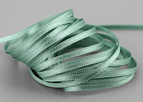 50 m x 3 mm Satinband ALTGRÜN Grün (556) doppelseitiges Schleifenband aus Satin ohne Draht weich und glänzend Geschenkband Deko Band double face Dekoband Kordel von finemark