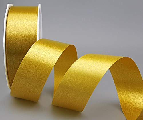90 m x 40 mm Polyband GOLD Geschenkband Dekoband Glanzband Wetterfest Schleifenband Kartengestaltung Ringelband Basteln von finemark