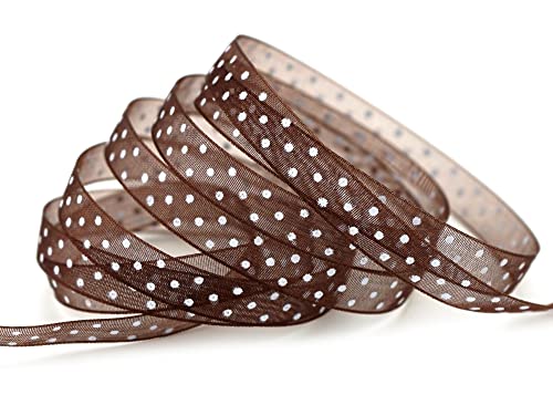 finemark 20 m x 10 mm Dekoband Chiffon Punkte BRAUN mit formstabilen Kanten Geschenkband Schleifenband transparent Organza Hochzeit Geburtstag Chiffonband Ostern Kinder Dots Gepunktet finemark 20 m x 10 mm Dekoband Chiffon Punkte BRAUN mit formstabilen Kanten Geschenkband Schleifenband transparent Organza Hochzeit Geburtstag Chiffonband Ostern Kinder Dots Gepunktet von finemark