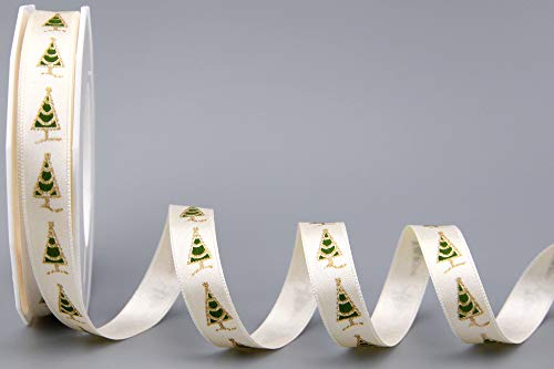 finemark 20 m x 15 mm WEIHNACHTSBAND Weihnachtsbaum Creme GRÜN Gold Dekoband Satin Satinband Geschenkband Weihnachten Schleifenband Geschenkvepackung Christmas Winter Deko finemark 20 m x 15 mm WEIHNACHTSBAND Weihnachtsbaum Creme GRÜN Gold Dekoband Satin Satinband Geschenkband Weihnachten Schleifenband Geschenkvepackung Christmas Winter Deko von finemark