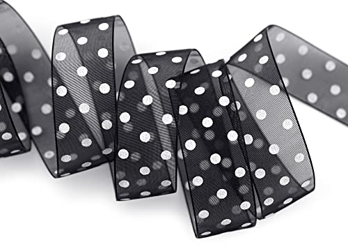 finemark 20 m x 25 mm Dekoband Chiffon Punkte SCHWARZ mit formstabilen Kanten Geschenkband Schleifenband transparent Organza Hochzeit Geburtstag Chiffonband Ostern Kinder Dots Gepunktet finemark 20 m x 25 mm Dekoband Chiffon Punkte SCHWARZ mit formstabilen Kanten Geschenkband Schleifenband transparent Organza Hochzeit Geburtstag Chiffonband Ostern Kinder Dots Gepunktet von finemark
