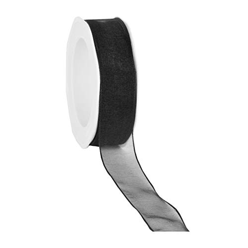 finemark 20 m x 25 mm Dekoband Chiffon SCHWARZ 09 mit Draht Geschenkband Schleifenband transparent Organza Premium Drahtkantenband Hochzeit Geburtstag Chiffonband einfarbig finemark 20 m x 25 mm Dekoband Chiffon SCHWARZ 09 mit Draht Geschenkband Schleifenband transparent Organza Premium Drahtkantenband Hochzeit Geburtstag Chiffonband einfarbig von finemark