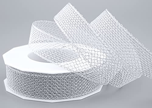 finemark 20 m x 25 mm Spitzenband Jane Silber Gitterband Netzband Drahtband Geschenkband zum Basteln Dekorieren Floristik Band Schleifenband Deko Dekoration Glanz Metallic Floristikband finemark 20 m x 25 mm Spitzenband Jane Silber Gitterband Netzband Drahtband Geschenkband zum Basteln Dekorieren Floristik Band Schleifenband Deko Dekoration Glanz Metallic Floristikband von finemark