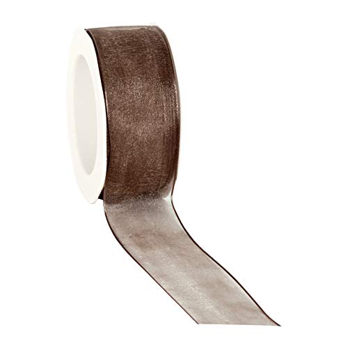 finemark 20 m x 38 mm Dekoband Chiffon Dunkelbraun 48 Braun mit Draht Geschenkband Schleifenband transparent Organza Premium Drahtkantenband Hochzeit Geburtstag Chiffonband einfarbig finemark 20 m x 38 mm Dekoband Chiffon Dunkelbraun 48 Braun mit Draht Geschenkband Schleifenband transparent Organza Premium Drahtkantenband Hochzeit Geburtstag Chiffonband einfarbig von finemark