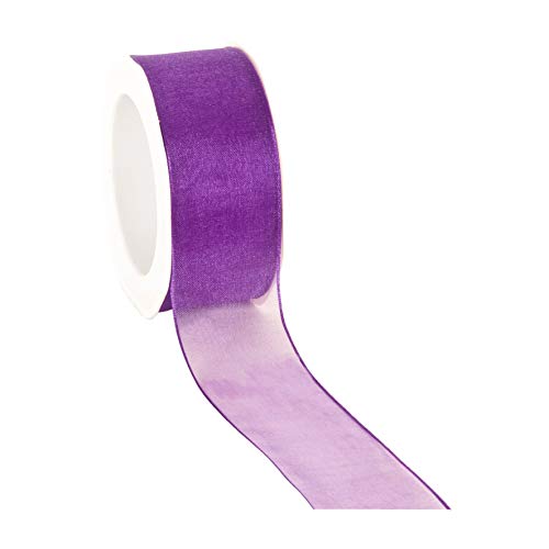 finemark 20 m x 38 mm Dekoband Chiffon LILA 84 mit Draht Geschenkband Schleifenband transparent Organza Premium Drahtkantenband Hochzeit Geburtstag Chiffonband einfarbig finemark 20 m x 38 mm Dekoband Chiffon LILA 84 mit Draht Geschenkband Schleifenband transparent Organza Premium Drahtkantenband Hochzeit Geburtstag Chiffonband einfarbig von finemark