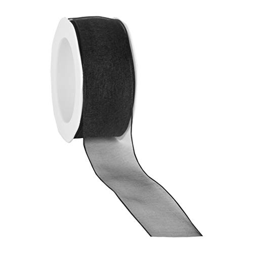finemark 20 m x 38 mm Dekoband Chiffon SCHWARZ 09 mit Draht Geschenkband Schleifenband transparent Organza Premium Drahtkantenband Hochzeit Geburtstag Chiffonband einfarbig finemark 20 m x 38 mm Dekoband Chiffon SCHWARZ 09 mit Draht Geschenkband Schleifenband transparent Organza Premium Drahtkantenband Hochzeit Geburtstag Chiffonband einfarbig von finemark