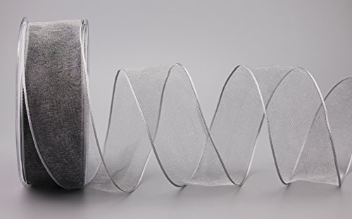 finemark 20 m x 40 mm Dekoband Chiffon GRAU Geschenkband Schleifenband transparent Organza mit formstabilen Kanten Premium Qualität Hochzeit Geburtstag Chiffonband einfarbig finemark 20 m x 40 mm Dekoband Chiffon GRAU Geschenkband Schleifenband transparent Organza mit formstabilen Kanten Premium Qualität Hochzeit Geburtstag Chiffonband einfarbig von finemark