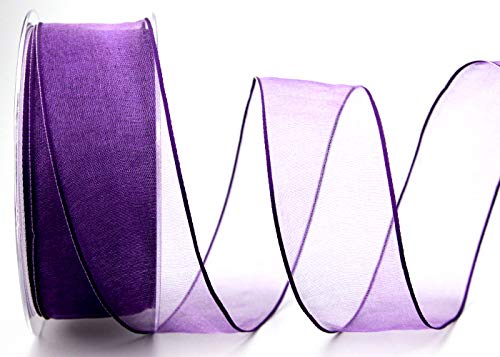 finemark 20 m x 40 mm Dekoband Chiffon LILA Violett Geschenkband Schleifenband transparent Organza mit formstabilen Kanten Premium Qualität Hochzeit Geburtstag Chiffonband einfarbig finemark 20 m x 40 mm Dekoband Chiffon LILA Violett Geschenkband Schleifenband transparent Organza mit formstabilen Kanten Premium Qualität Hochzeit Geburtstag Chiffonband einfarbig von finemark