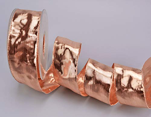 finemark 20 m x 40 mm Dekoband Glossy ROSA Gold Glanzband metallic Schleifenband mit Draht Rosa-Gold glänzend Geschenkband Weihnachten Drahtkantenband finemark 20 m x 40 mm Dekoband Glossy ROSA Gold Glanzband metallic Schleifenband mit Draht Rosa-Gold glänzend Geschenkband Weihnachten Drahtkantenband von finemark