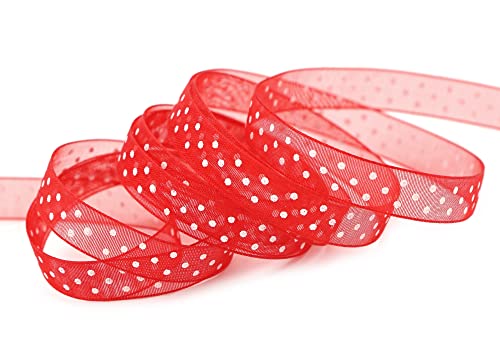 finemark 3 m x 10 mm Dekoband Chiffon Punkte ROT mit formstabilen Kanten Geschenkband Schleifenband transparent Organza Hochzeit Geburtstag Chiffonband Ostern Kinder Dots Gepunktet finemark 3 m x 10 mm Dekoband Chiffon Punkte ROT mit formstabilen Kanten Geschenkband Schleifenband transparent Organza Hochzeit Geburtstag Chiffonband Ostern Kinder Dots Gepunktet von finemark